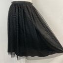 ZARA Glitter Polka Dot Tulle Knee Length Skirt Black Gold Size Small 7736/420 Photo 8