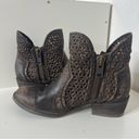 Corral Circle G Western Bootie Cutout in Cowhide Leather Brown Photo 5