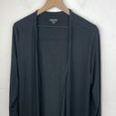 J.Jill  Wearever Collection Womens Open Front Cardigan Size M Black Long Sleeve Photo 2