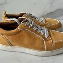 Christian Louboutin  Women's Yellow Suede Red Bottom Sneakers Size 37 Photo 0