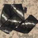 Hudson Jeans Black and White Army Green Tie-Dye High-Rise Straight Leg Photo 0