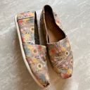 Toms  Fall Floral Sunflower Canvas Flats- Size US 8 Photo 0