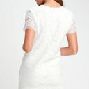 Lulus  Take Me to Brunch‎ Ivory Lace Shift Dress Womens Size S Short Sleeve Photo 1