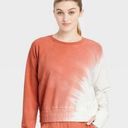 Joy Lab cropped tie dyed sweatshirt. Size: X-Large  color: Rust/white Photo 0