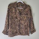 Ralph Lauren Lauren  Leopard Print Satin Pajama Top Photo 0