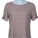 Tommy Hilfiger Tommy Hilfigure Red White and Navy Stripe Blouse Size Medium Photo 10