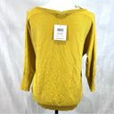 89th and Madison  mustard yellow long split sleeve sweater size medium NWT Photo 3