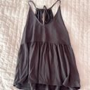 American Eagle Charcoal Grey Tie Back Tank Top Size XS Photo 0