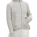 Sweaty Betty  Restful Boucle Zip Through Sweater Jacket Gray Photo 0