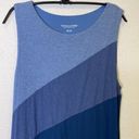 Soft Surroundings  Blue Colorblock Maxi Sleeveless Shift Dress EUC Sz Lg Petite Photo 1