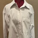 Good American  White Distressed Cropped Oxford Button-Down Shirt Photo 6