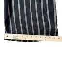 J.Jill  Pants Womens L Black Tan Stripe Linen Stretch Crop Wide Leg Paper Bag Tie Photo 9