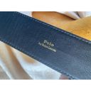Polo  Ralph Lauren Satin Slide Buckle Belt Yellow Sz M Leather Silk retro 80s Photo 4