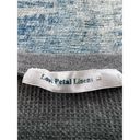 Petal Lost  Linens Heathered Gray Waffle Knit Basketball Patch Long Sleeve Large Photo 3