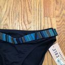 Anne cole NEW NWT  Black Blue Metallic Copper ? Belted Swim Bikini Bottom Small S Photo 2