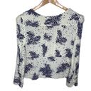 Ba&sh  Bruce microfloral print shirred v-neck blouse in ecru size M Photo 2