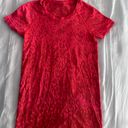 Lululemon Red Cheetah/Leopard Print  Swiftly Tech Shortsleeve Photo 0