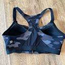 All In Motion  Black Camo Zip Front High Impact Sports Bra | 34B Photo 1