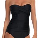 Relleciga  Women's Strapless One Piece Swimsuit M Photo 1