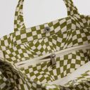 Baggu Rare  Duck Bag in Green Moss Trippy Cute Checks Checker Pattern Chartreuse Photo 2