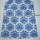 Hill House  New The Charlie Blue Shell Mosaic Cotton Mini Dress Small Photo 9