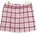 Lady Hagen  16” Woven Golf Skort Mid Rise Pink Plaid Mini Skirt Preppy Large Photo 5