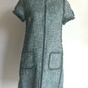 W By Worth  Short Sleeve Fringe Trim Green Dress Size 6 Photo 1