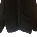 I am gia I.AM.GIA | Pixie Teddy Sherpa Furry Zip Up Jacket Coat Black Oversized sz Small Photo 8