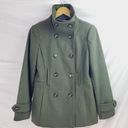 Thread and Supply  Nordstrom Hunter Olive Green Wool Double Breasted Peacoat L Photo 0