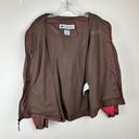 Columbia Womens Rain Jacket Packable Brown Pink Hood Full Zip Size Large Photo 3