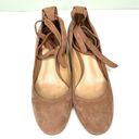 Gianvito Rossi  Suede Low Heel Pumps with Wrap Straps Mauve / Taupe Size 36.5 6 Photo 12