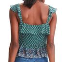 Veronica Beard  Randa Silk Top in Seaglass Multi Green Paisley Sz 6 Photo 1