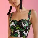 Cynthia Rowley Devi Bonded Tank - Green/White Floral Photo 2