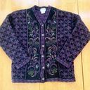 Cherry LA Vintage, Liberty Floral Tapestry Style wool cardigan, 1980s retro, Size M Photo 0