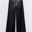 ZARA Leather Black Pants Photo 1