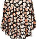 Torrid  Black Floral Texture Woven Peasant Blouse Peasant Sleeves Plus Sz 1 Photo 3