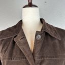 Coach  Womens Suede Leather Button Front Jacket Coat Size M Medium Brown Pockets Photo 1