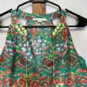 Cooper and Ella Copper & Ella Coral Reef Print Sleeveless Laya Tassel Top Size S Photo 3