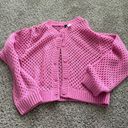 H&M Pink Crochet Sweater Photo 0