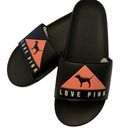 PINK - Victoria's Secret Victoria’s Secret Pink Graphic Love Pink Triangle With Dog Logo Slides. Photo 0