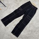 BDG  Urban Outfitters High Waisted Skate Jeans Cargo Baggy Washed Black Denim 28 Photo 3