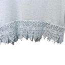 Divided by H&M White Knit Sheer Sweater with Lace Hem Photo 2