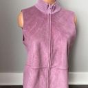 J.Jill  Pink Lilac Faux Suede Vest Zip Sweater S Knit A3 Photo 0