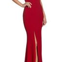 Dress the Population  Red Dress Sleeveless Sandra Crepe Trumpet Gown Sz Lg New Photo 9