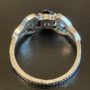 Onyx Black  silver plated vintage ring size 6.5 Photo 7