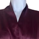 Josie Natori Womens XS 100% Silk Long Robe Burgundy Rich Wine Self Tie Waist Red Photo 4