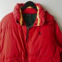 Nautica  Down Jacket Vintage 90s Multicolor Medium M Zip Puffer Hooded Reversible Photo 10