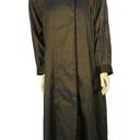 London Fog Vintage  Iridescent Long Trench Coat Green/Gold/Blue size 10 p Photo 0