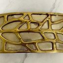 The Bar Vintage Brutalist Silver and Gold Tone Belt Buckle Made in India Photo 0