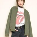 Brandy Melville  Olive Green Kasey Bomber Lightweight Jacket One Size Photo 0